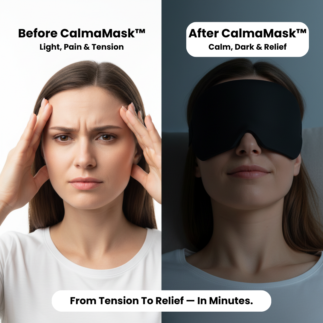 CalmaMask™ - Dual Hot & Cold Blackout Mask for Pain Relief
