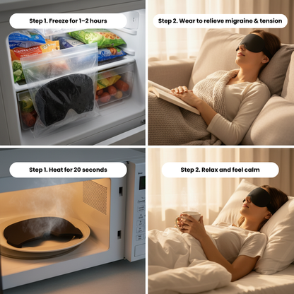 CalmaMask™ - Dual Hot & Cold Blackout Mask for Pain Relief